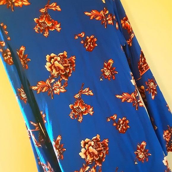 Rue 21 Floral Pipe Kimono Bell Sleeve Size Small - Picture 7 of 11